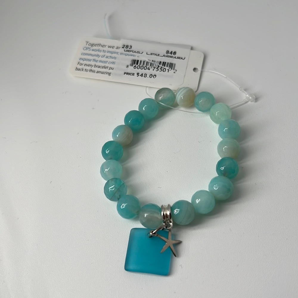 Ocean Preserve Society Ocean Blue Bracelet W/ Star Pendant